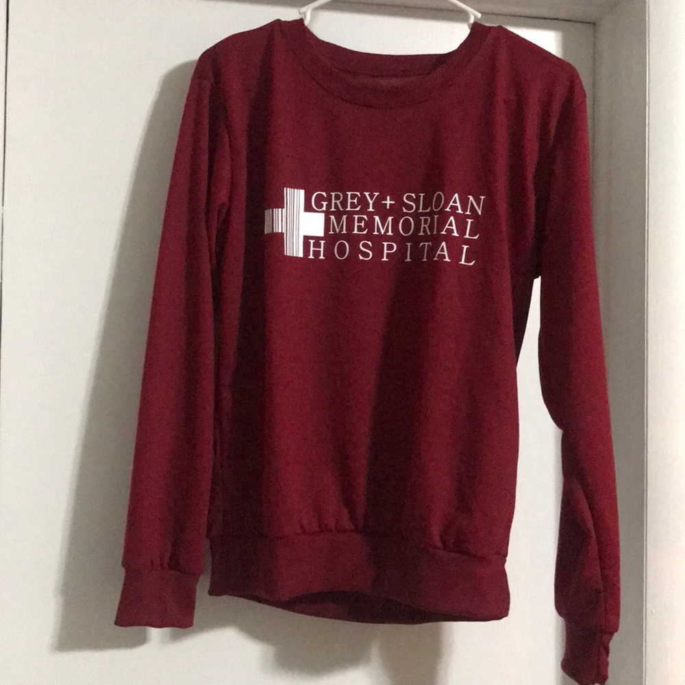 Women’s Grey and Sloan Memorial Hospital crewneck